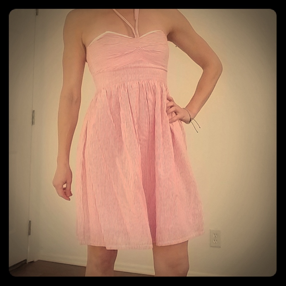 Southern Frock - Halter Seersucker Dress